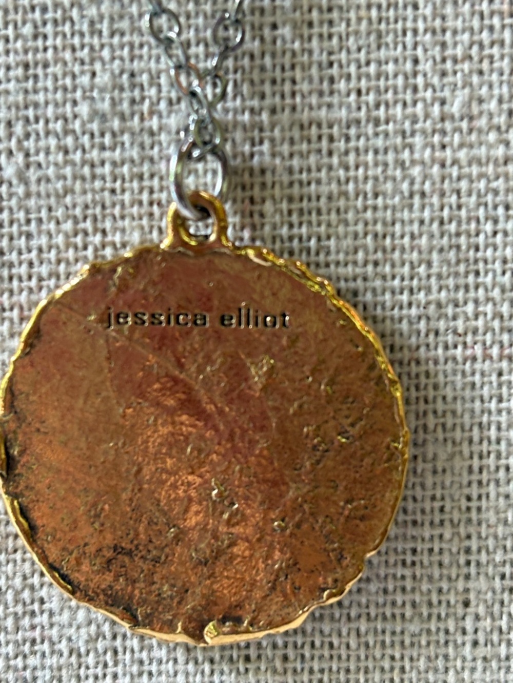 Jessica Elliot Leo The Lion Gold Medallion with Silver Chain - Picture 4 of 4